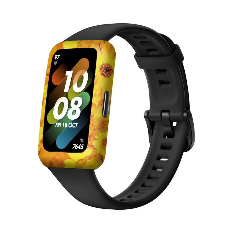 برچسب ماهوت طرح Yellow_Flower مناسب برای ساعت هوشمند هوآوی Band 7