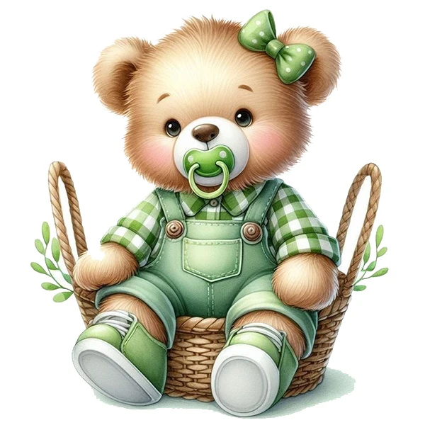   استیکر پارچه و لباس پاد آفرین طرح خرسی کد 2701