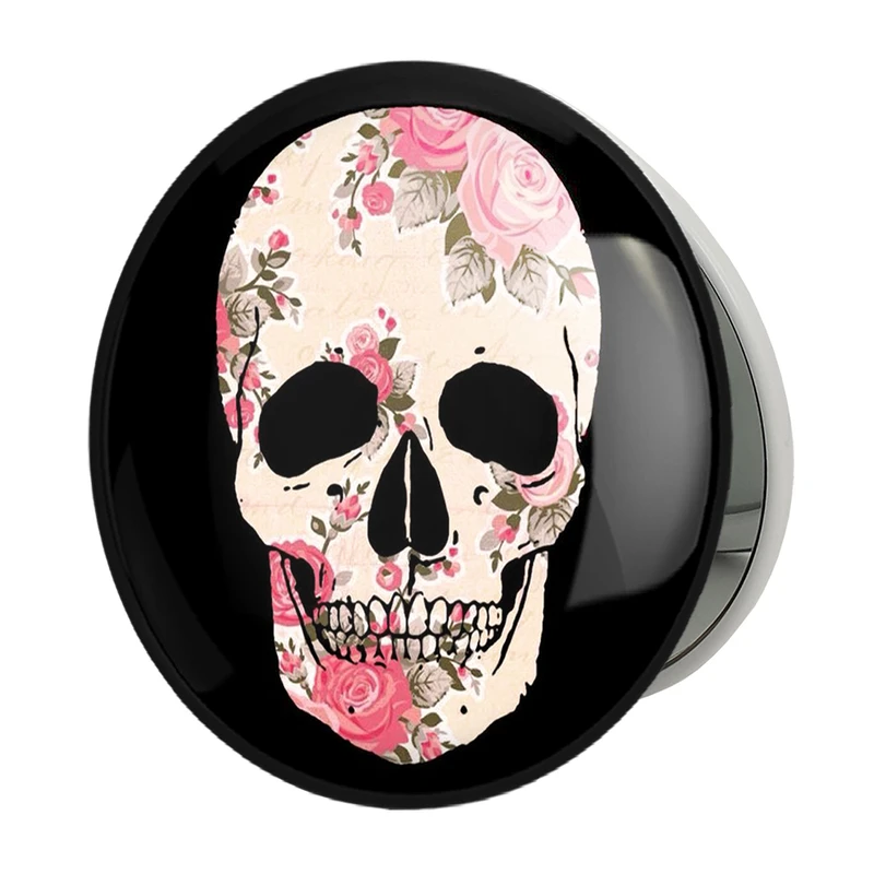 آینه جیبی خندالو طرح اسکلت Skleton مدل تاشو کد 1182 