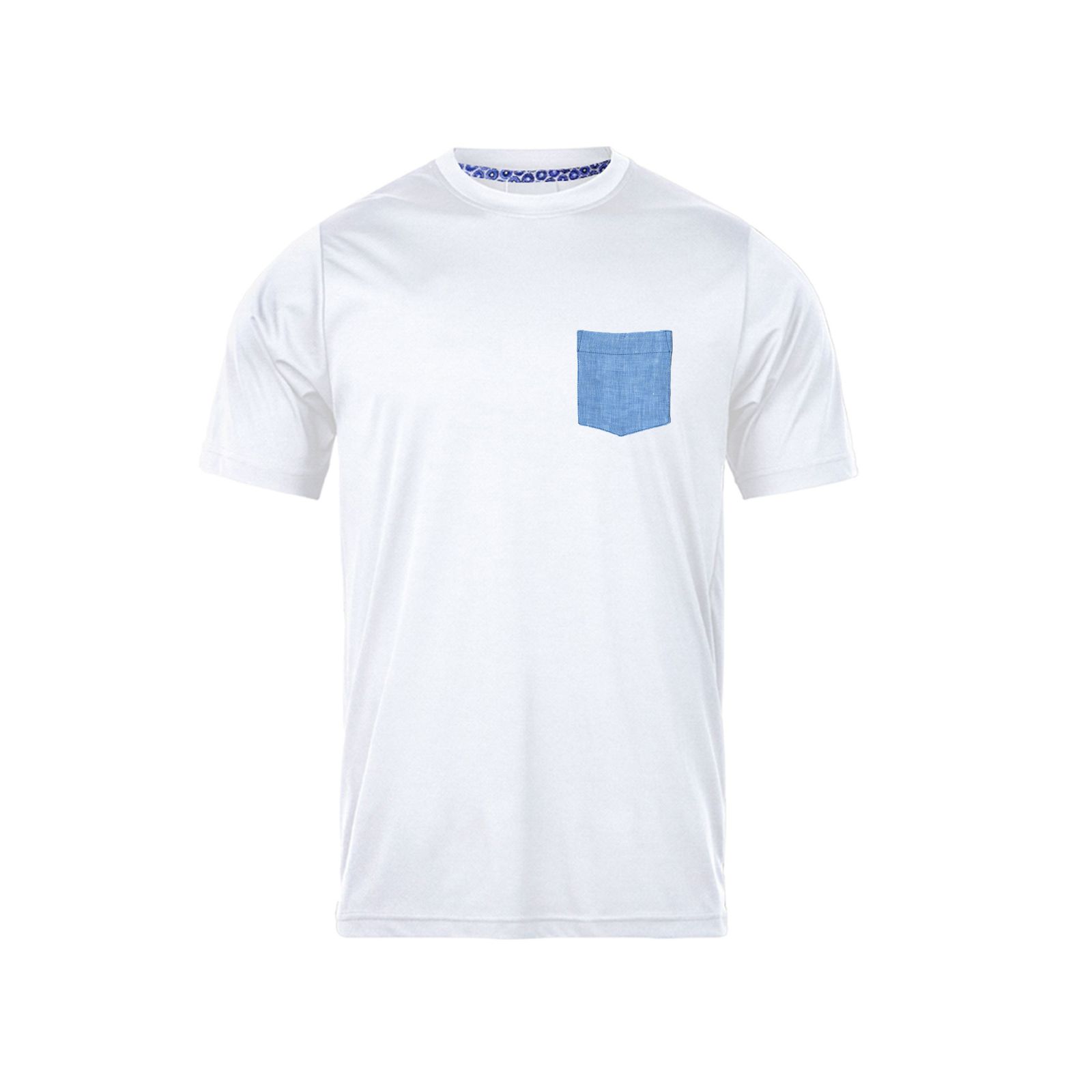 تی شرت آستین کوتاه مردانه رانژ مدل جیب دار 23RA03 – 007 رنگ سفید