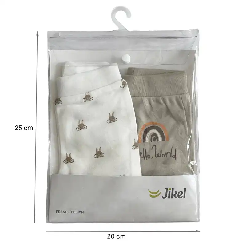 شلوار نوزادی جیکل مدل JK902407-35 مجموعه 2 عددی