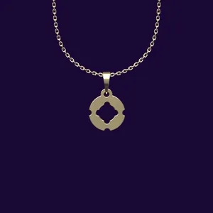 گردنبند طلا 18 عیار زنانه مدوپد مدل هندسی کد CC2-1-1065