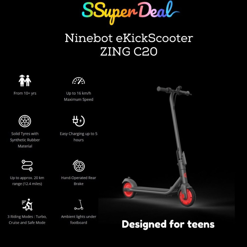 اسکوتر برقی سگوی مدل  Ninebot eKickScooter ZING C20
