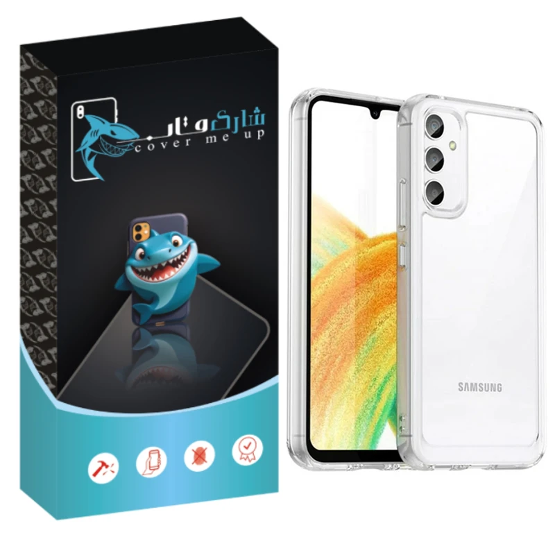 کاور شارک قاب مدل Crystal مناسب برای گوشی موبایل سامسونگ Galaxy A14