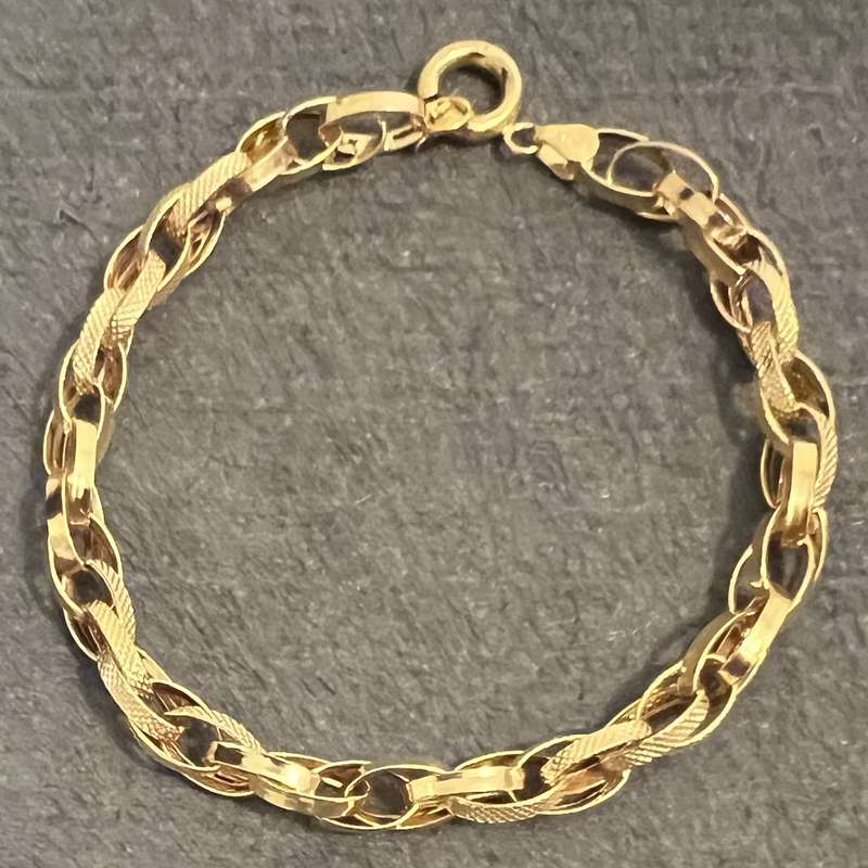 دستبند طلا 18 عیار زنانه دوست خوب مدل dk049