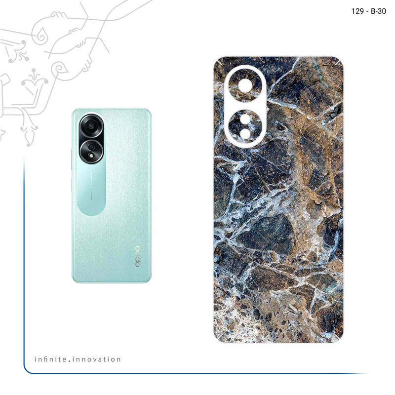 برچسب پوششی ماهوت مدل Earth_White_Marble مناسب برای گوشی موبایل اپو A58 4G