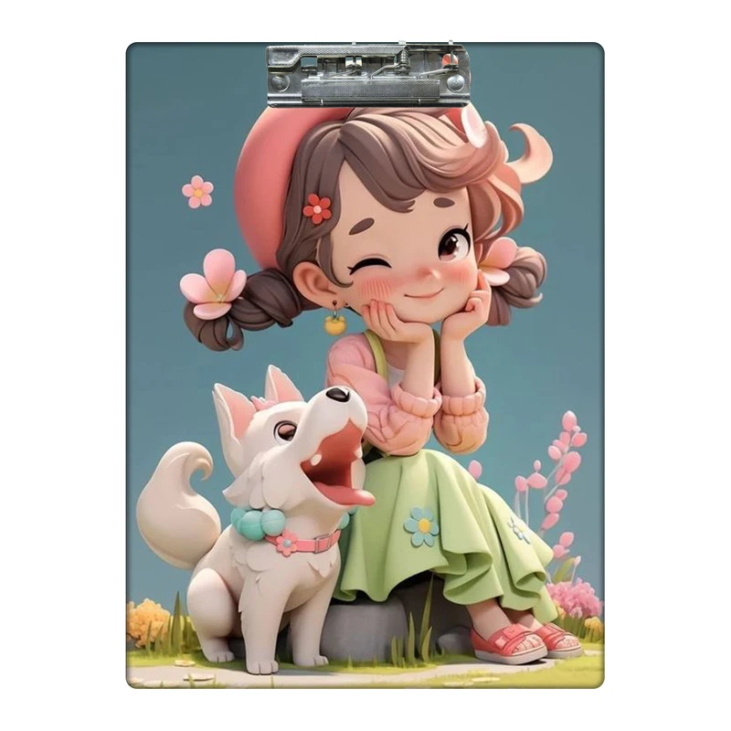 تخته شاسی طرح دختر چشم زن و سگ کد 7041812 سایز A4