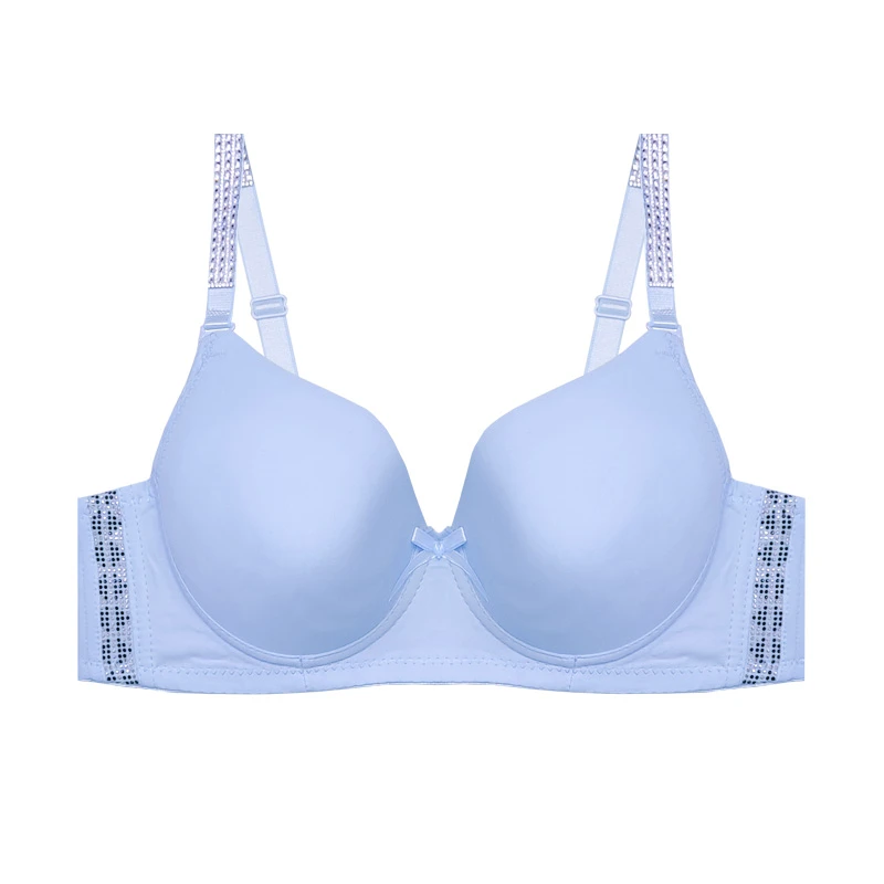 سوتین زنانه مدل دکلته اسفنجی نگین دار نیم جک کد GG-1206-1