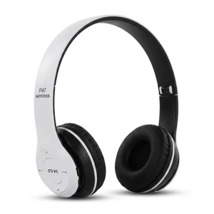 هدفون بلوتوثی مدل p47 edr بدون قابلیت نویز کنسلینگ، درگاه usb type-c، دارای شیار کارت حافظه، مقاومت در برابر رطوبت و عرق