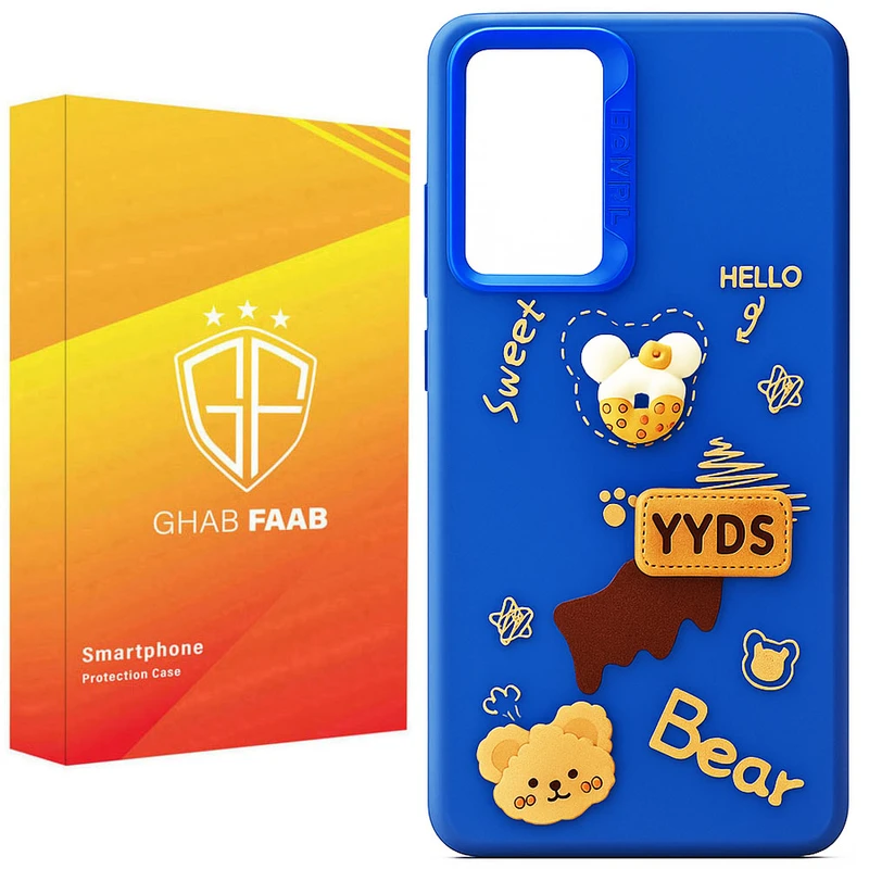 کاور قاب فاب مدل سوکول برجسته طرح دخترانه مناسب برای گوشی موبایل سامسونگ Galaxy A12 / Galaxy M12 / Galaxy F12