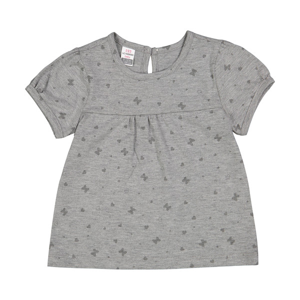 تی شرت آستین کوتاه نوزادی دخترانه ال سی وایکیکی مدل S295748Z1-L8N-ANTHRACITEMELANGE