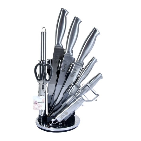 سرویس چاقو اشپزخانه 9 پارچه ام جی اس مدل KS9012S