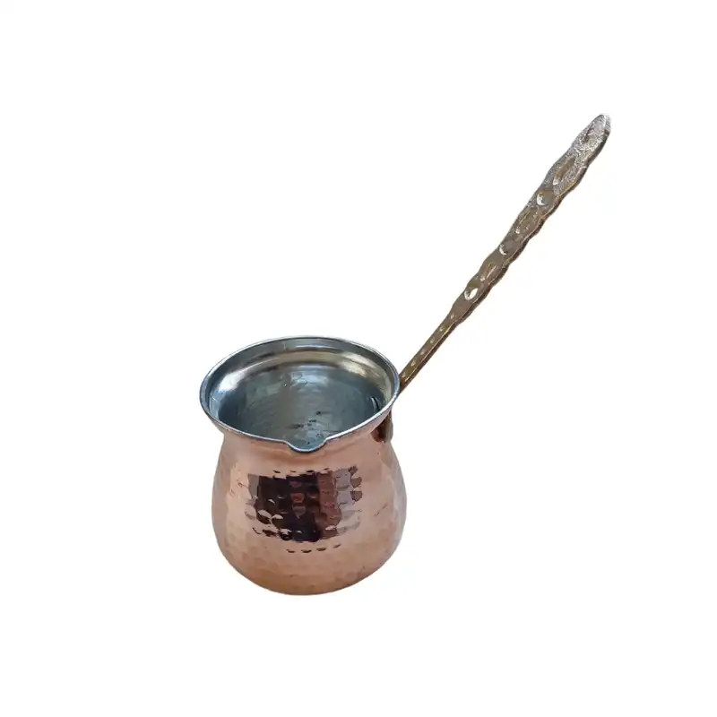 قهوه جوش مسی مدل دسته برنجی کد MOKO