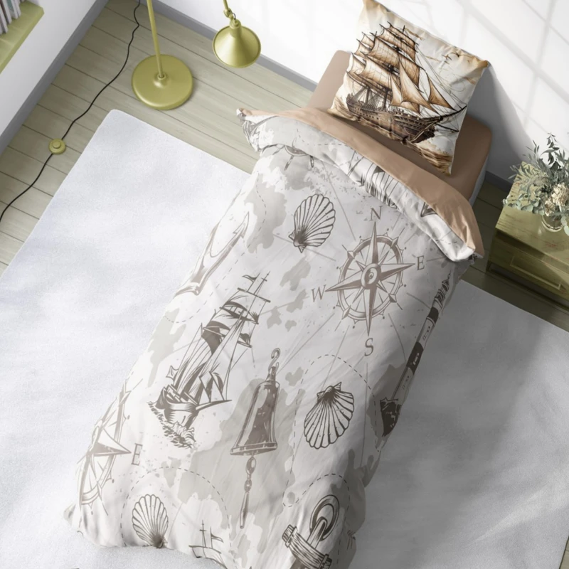 سرویس خواب 1 نفر 4 تکه مدل خواب دریایی کد 993