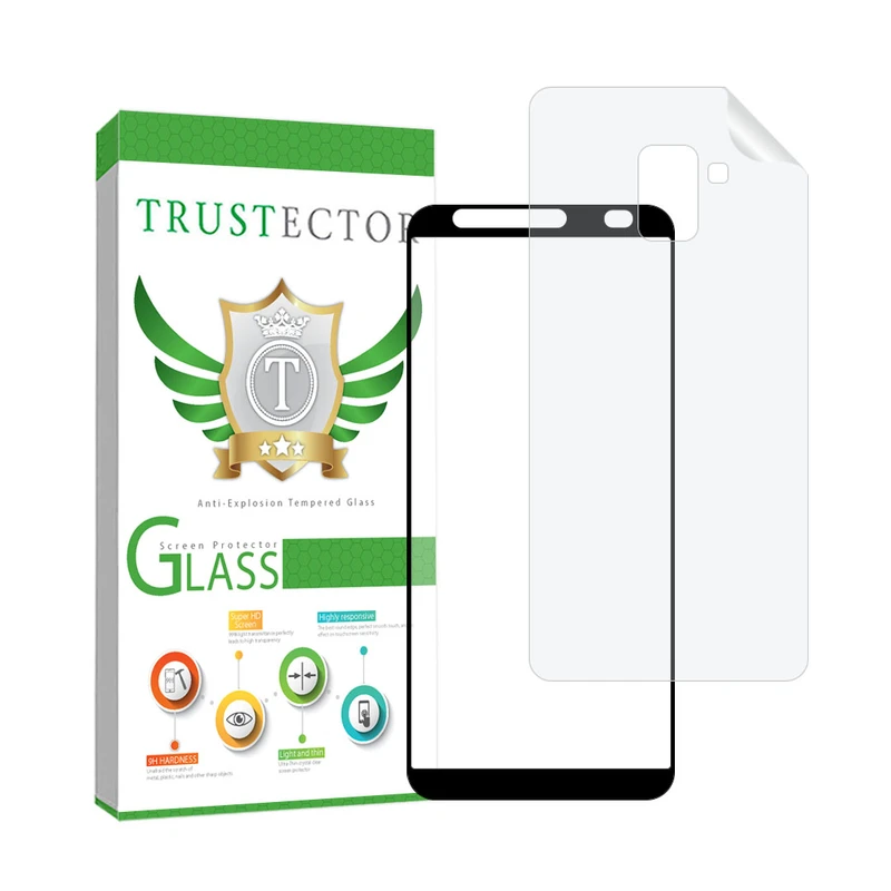 محافظ صفحه نمایش سرامیکی مات تراستکتور مدل MCERAMNANOT مناسب برای گوشی موبایل سامسونگ Galaxy A8 Plus به همراه محافظ پشت گوشی