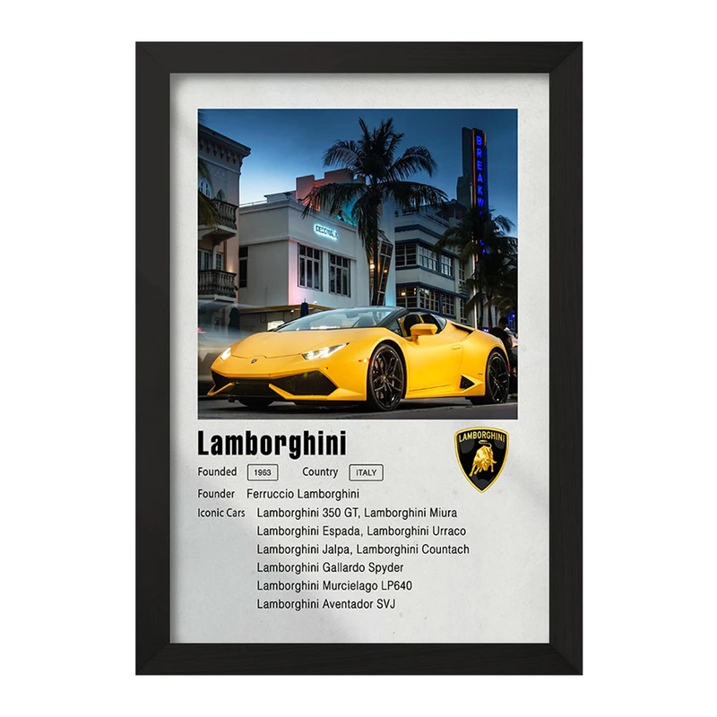 تابلو خندالو مدل ماشین لامبورگینی (Lamborghini) کد F11952