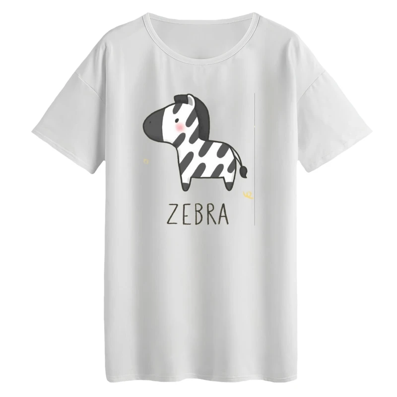 تی‌شرت لانگ آستین کوتاه زنانه مدل گورخر کد۴