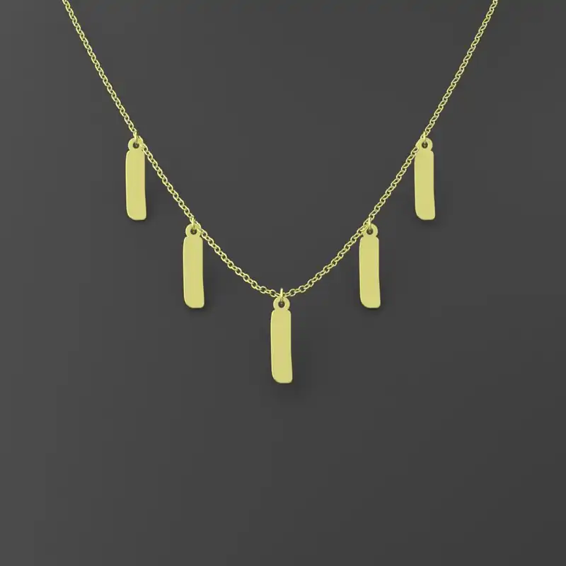 گردنبند طلا 18 عیار زنانه مدوپد مدل حرف I کد RNA16715