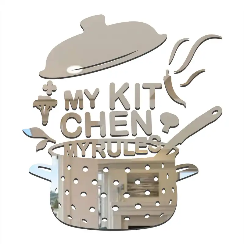 آینه پلکسی گلس دکوماتوس طرح آشپزخانه مدل deco101 مجموعه 19 عددی