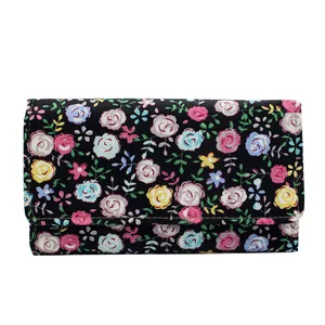 کیف پول زنانه مدل گل رز