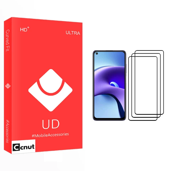 محافظ صفحه نمایش کوکونات مدل UD Glass مناسب برای گوشی موبایل شیائومی Redmi Note 9T بسته سه عددی