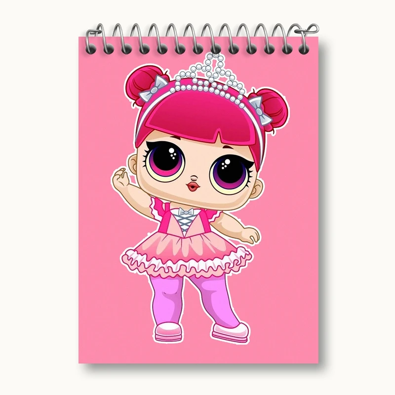 دفتر یادداشت 50 برگ خندالو مدل عروسک ال او ال LOL کد 27876