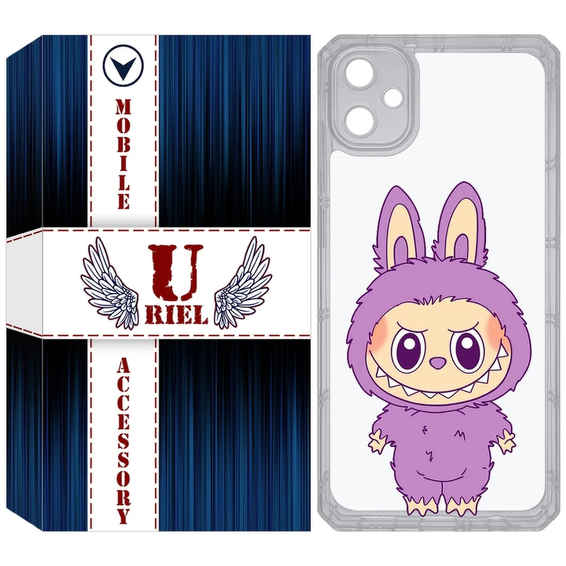 کاور یوریل قاب مدل Clear کد 150 طرح لبوبو Labubu مناسب برای گوشی موبایل سامسونگ Galaxy A05