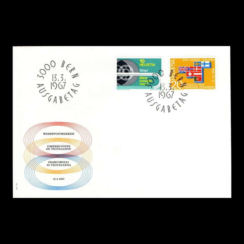 تمبر یادگاری خارجی مدل پاکت مهر روز مجموعه 2 عددی