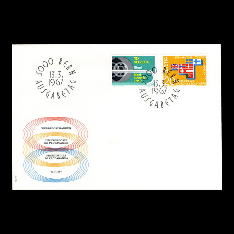 تمبر یادگاری خارجی مدل پاکت مهر روز مجموعه 2 عددی