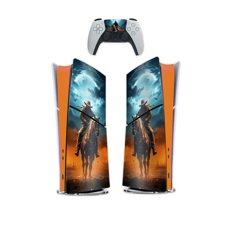 برچسب کنسول بازی پلی استیشن 5 اسلیم کایمون مدل RED DEAD کدP5S039 بسته 6عددی