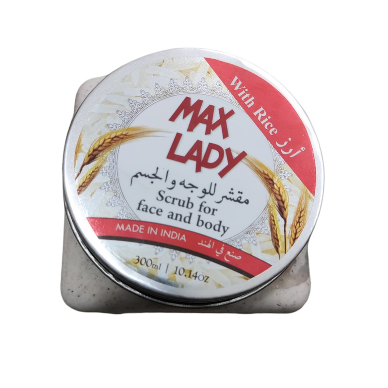 اسکراب لایه بردار پوست مکس لیدی مدل Rice حجم 300 میلی لیتر