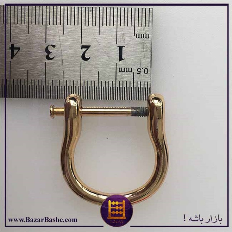 حلقه پیچی مدل اعلاء طرح نعلی کد Rnd_2Goldpinx5 بسته 5 عددی