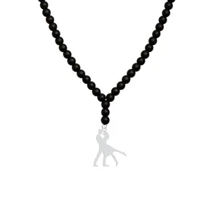 گردنبند نقره زنانه هایکا مدل دخترو پسر کد n.ha1-673