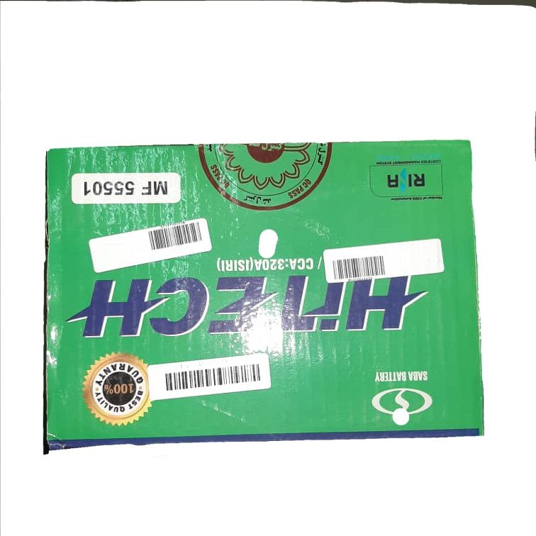 باتری اتمی خودرو صبا باتری مدل 55 آمپر های تک