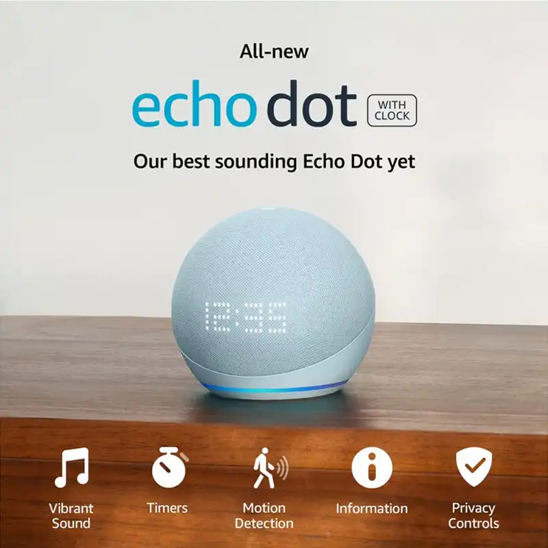 دستیار صوتی آمازون مدل Echo Dot 5th Gen with Clock