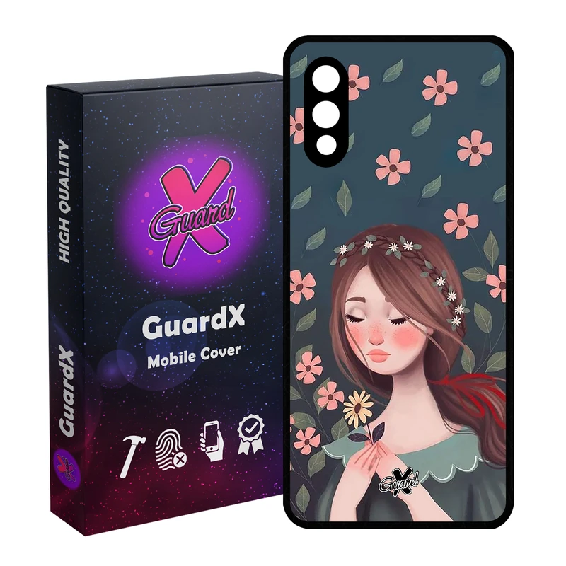 کاور گارد ایکس طرح Girl مدل Glass10332 مناسب برای گوشی موبایل سامسونگ Galaxy A02 / M02