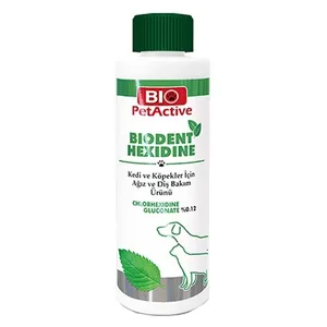 دهانشویه سگ و گربه بایوپت اکتیو مدل Biodent Hexidine حجم 250 میلی لیتر
