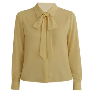 شومیز آستین بلند یقه کراواتی زنانه مدل 4sh1473