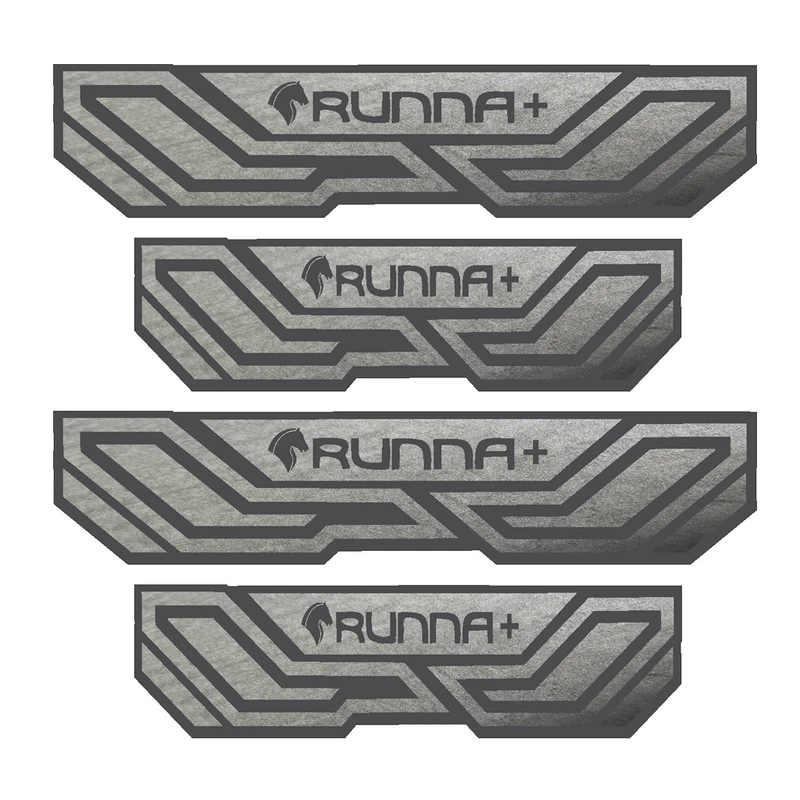 برچسب بدنه خودرو شیپرس طرح پارکابی چرم کد SP003 مناسب برای راناپلاس بسته 4 عددی به همراه جاکلیدی