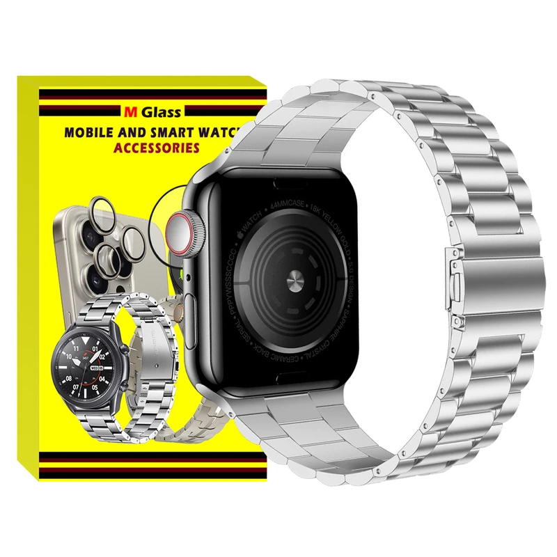 بند ام‌گلس مدل 3Bead MG مناسب برای اپل واچ سری 4/5/6/Se سایز 44 میلی متری