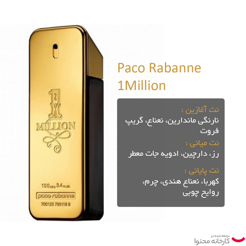 ادو تویلت مردانه پاکو رابان مدل 1 Million حجم 100 میلیلیتر ادو تویلت مردانه پاکو رابان مدل 1 Million حجم 100 میلیلیتر