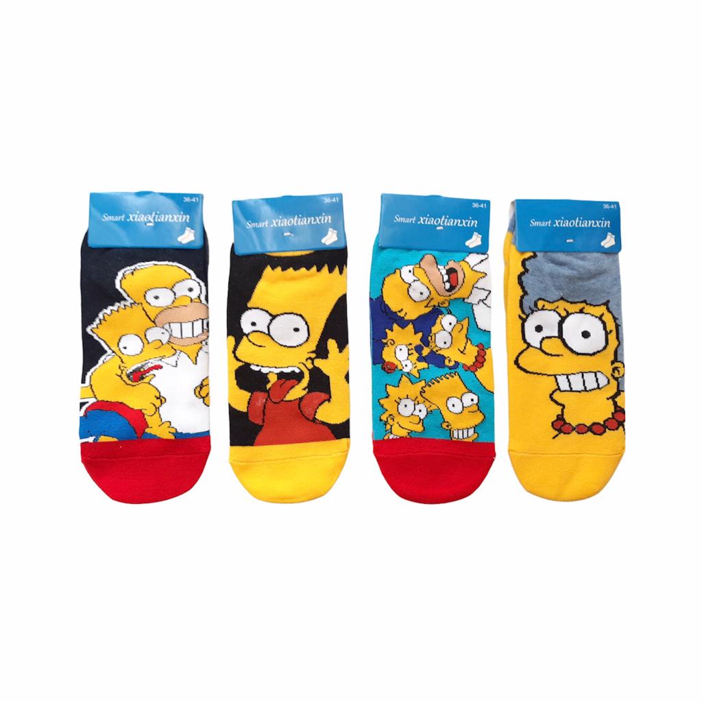 جوراب بچگانه مدل خانواده سيمپسون ها Simpsons کد 02 مجموعه 4 عددی