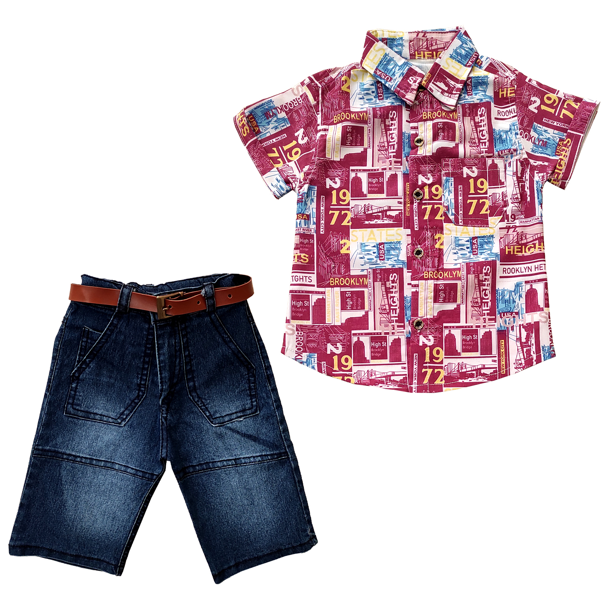 ست پیراهن و شلوارک پسرانه کد Z-181