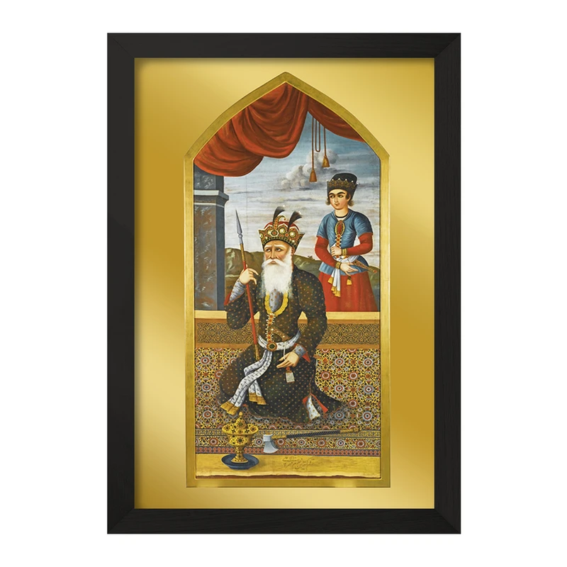 تابلو خندالو مدل نقاشی جمشید شاه اثر مهرعلی کد F12212