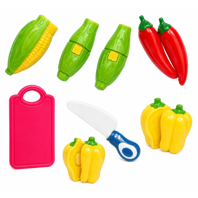 ست اسباب بازی مدل میوه برشی طرح سینی و چاقو کد 623-507