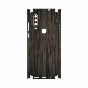 MAHOOT Burned Wood-FullSkin Cover Sticker for Motorola One Action