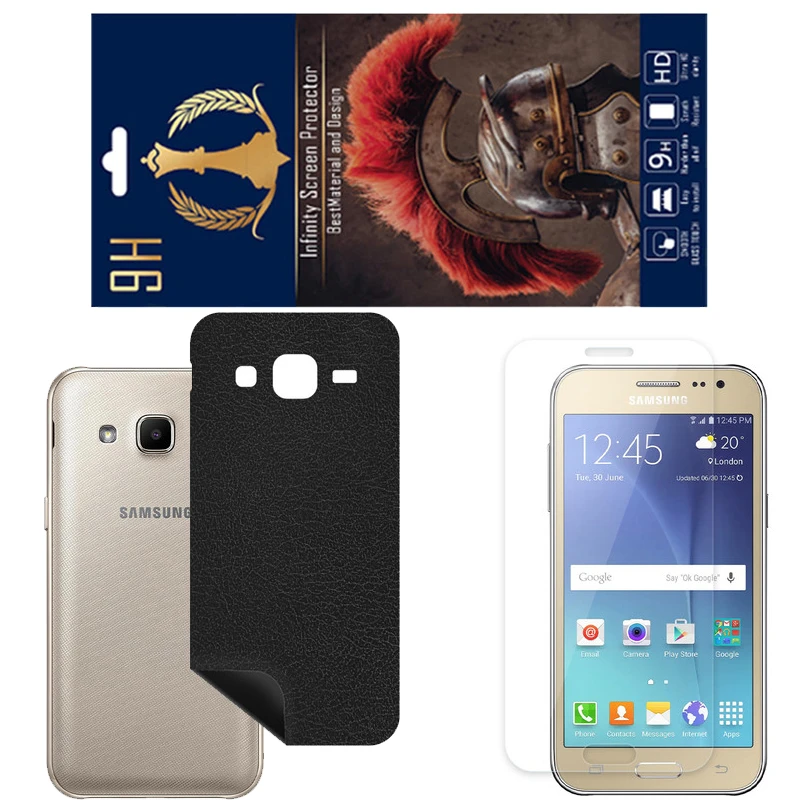 برچسب پوششی اینفینیتی مدل CH مناسب برای گوشی موبایل سامسونگ GALAXY J2 2017 به همراه محافظ صفحه نمایش