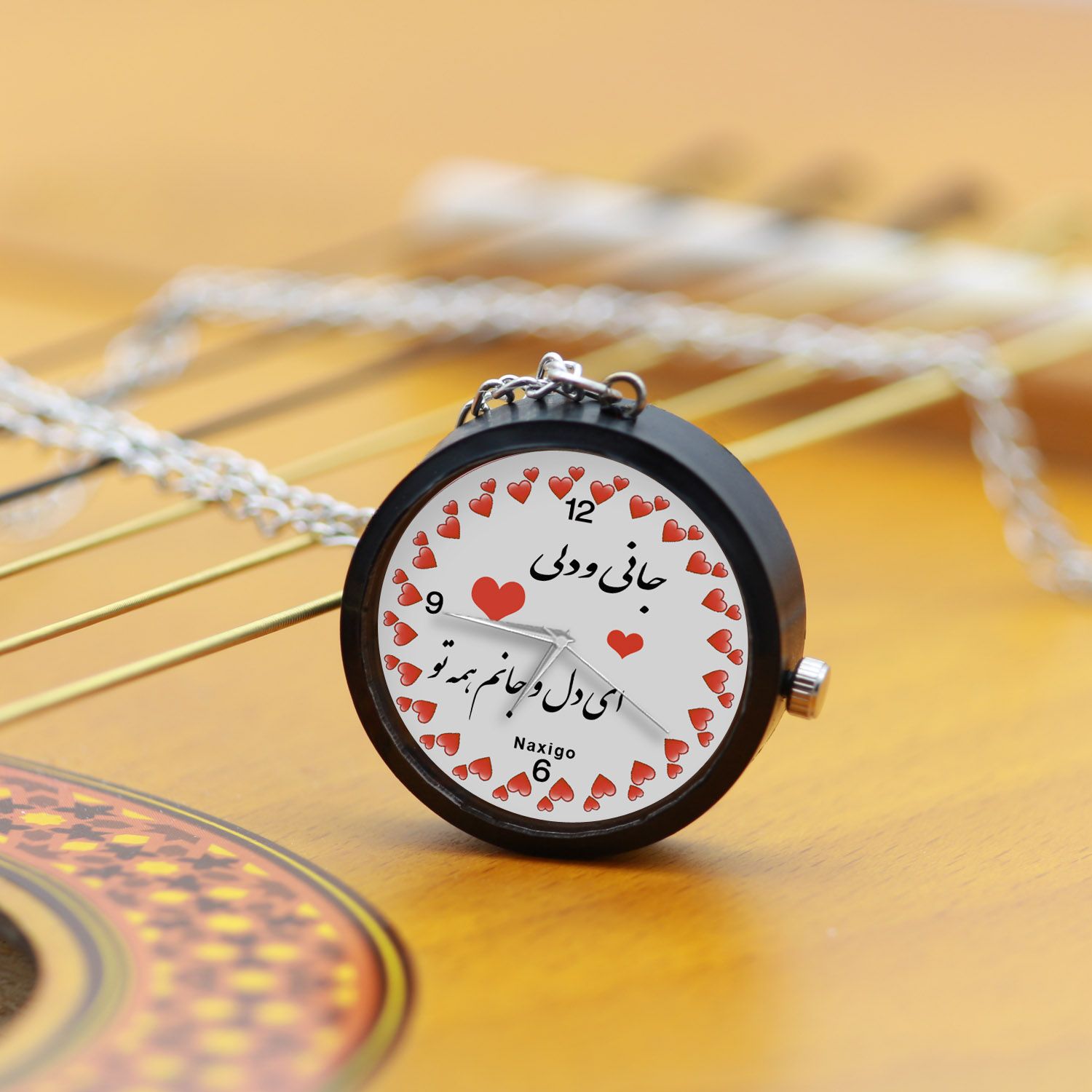ساعت گردنبندی عقربه ای ناکسیگو مدل جان و دلی کد NF11823 -  - 3