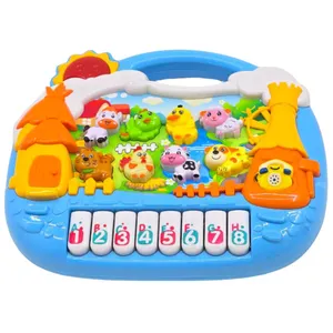 اسباب بازی ناب سل مدل ارگ موزیکال چراغدار طرح کلبه حیوانات همراه با پازل ANIMAL MUSICALPIANO