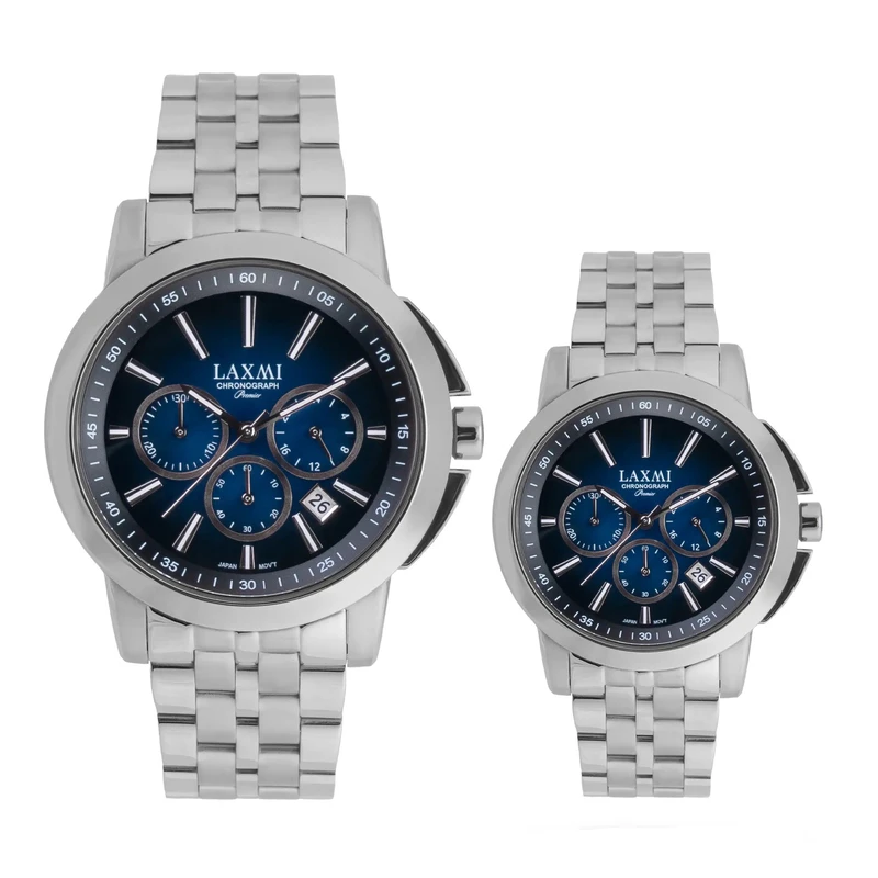 ست ساعت مچی عقربه‌ای کوارتز زنانه و مردانه لاکسمی مدل 8552/2
